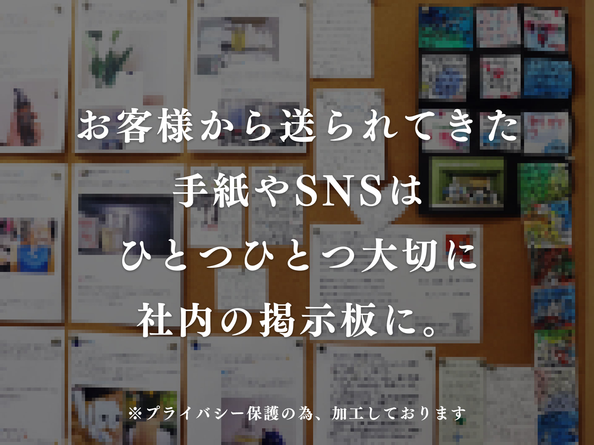本当は見せたいお客様からの熱意の手紙